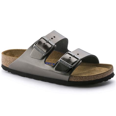 metallic anthracite birkenstocks